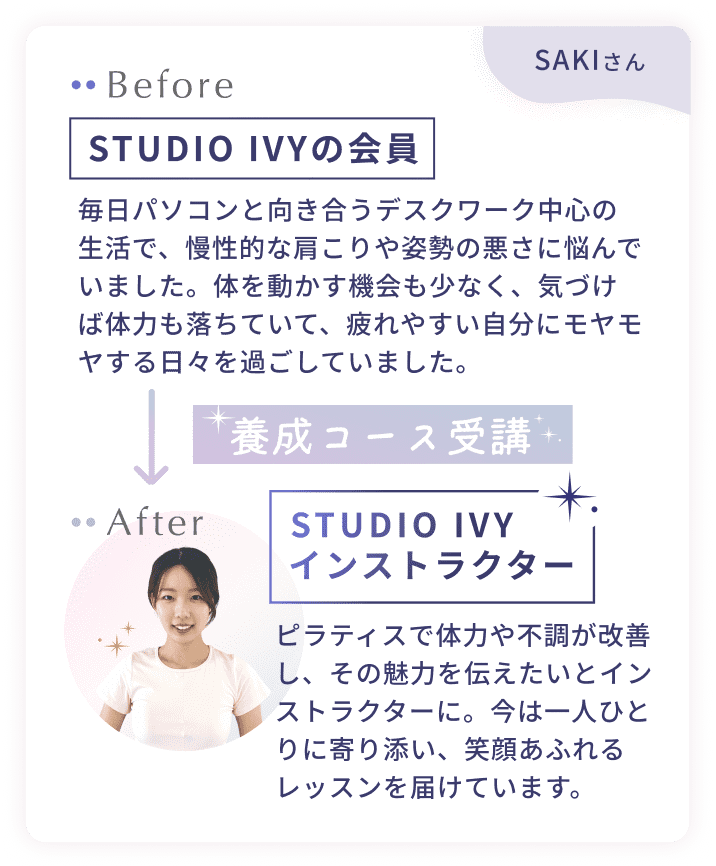 ピラティスインストラクター養成講座 - STUDIO IVY PILATES