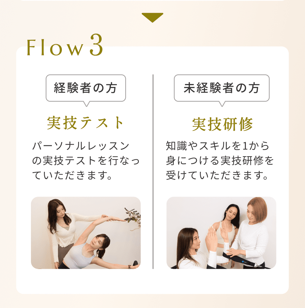 Flow3経験者の方実技テスト未経験者の方実技研修